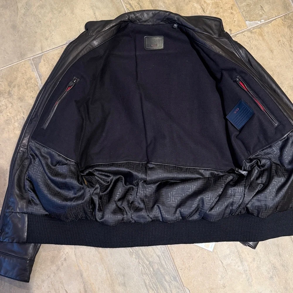 Tumi Dark Brown rainproof Leather Jacket